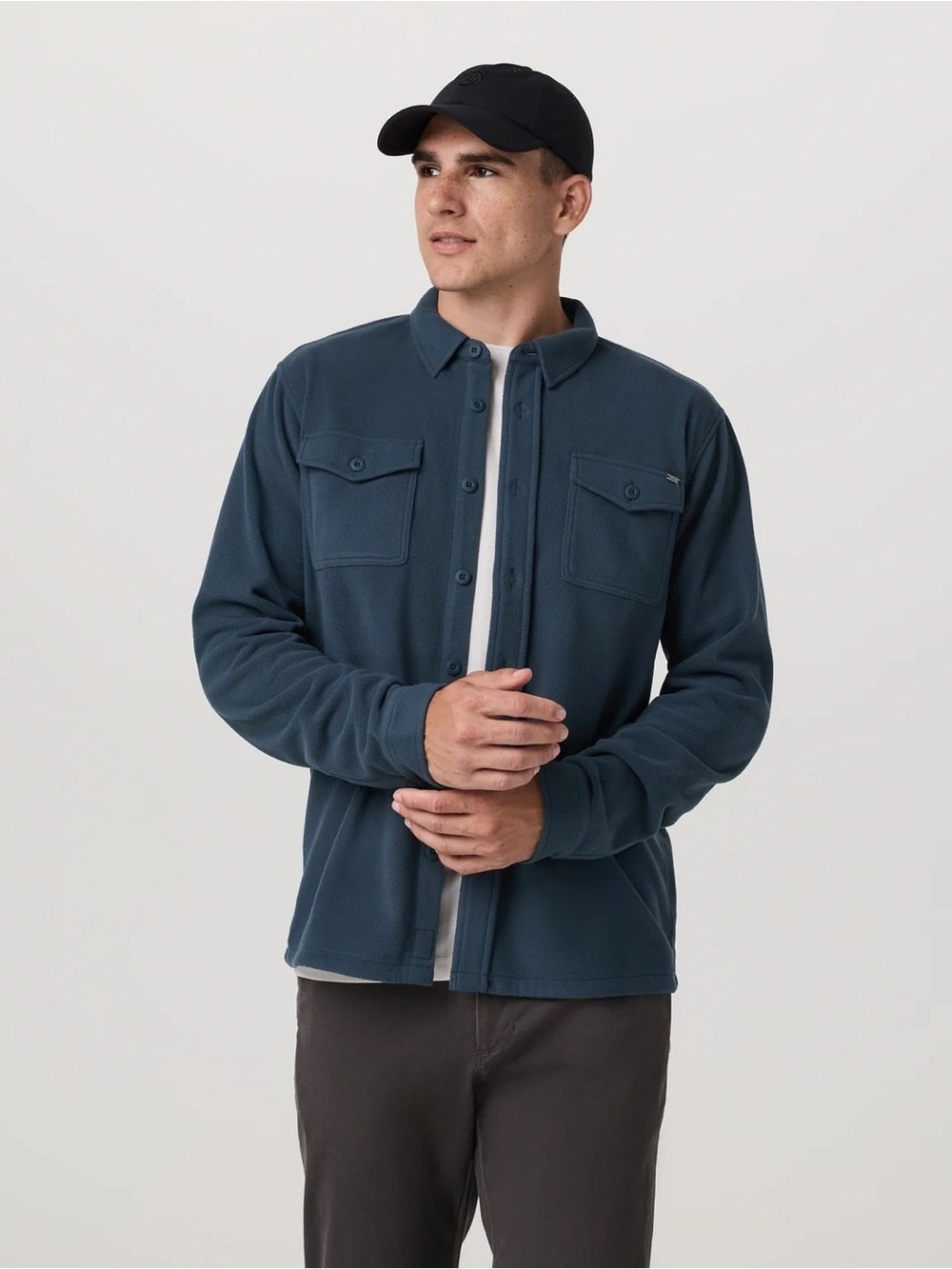 Vuori Aspen Shirt Jacket Ocean Blue Size Medium